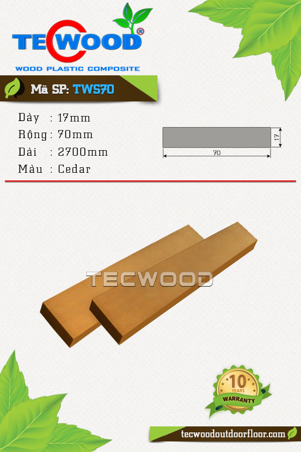 Thanh lam gỗ nhựa TecWood