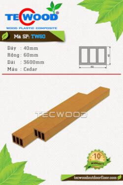 Lam gỗ nhựa TecWood TW60 - Cedar