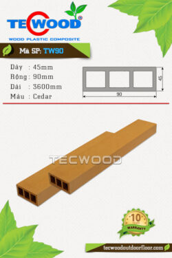 Lam gỗ nhựa TecWood TW90 màu Cedar