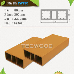 Lam gỗ nhựa TecWood TWE80 màu Cedar