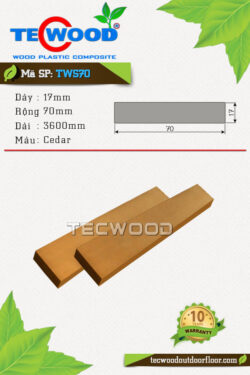 Lam gỗ nhựa TecWood TWS70 màu Cedar