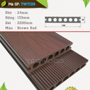 Sàn gỗ nhựa TecWood TWT139 - Brown Red