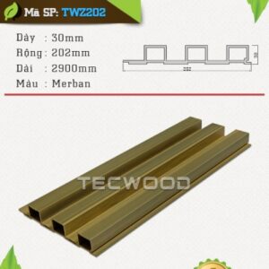 Tấm ốp gỗ nhựa TecWood TWZ202 màu Merban